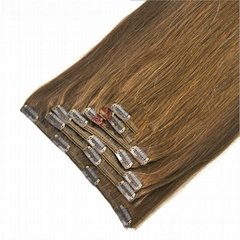 wholesale price brazilian human hair clip in hair extensions