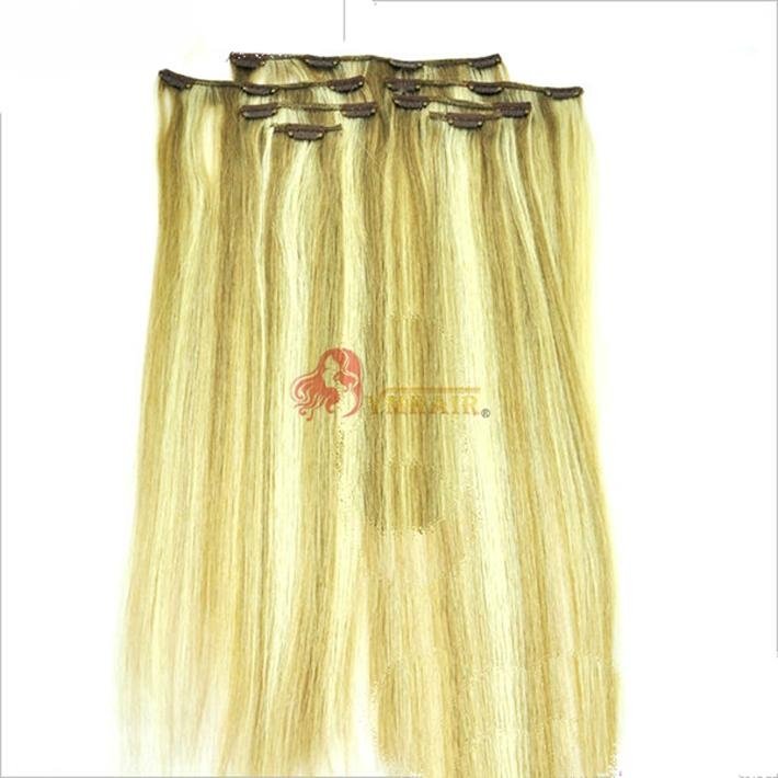 5A Brazilian Silky Straight Clip In Hair Extentions