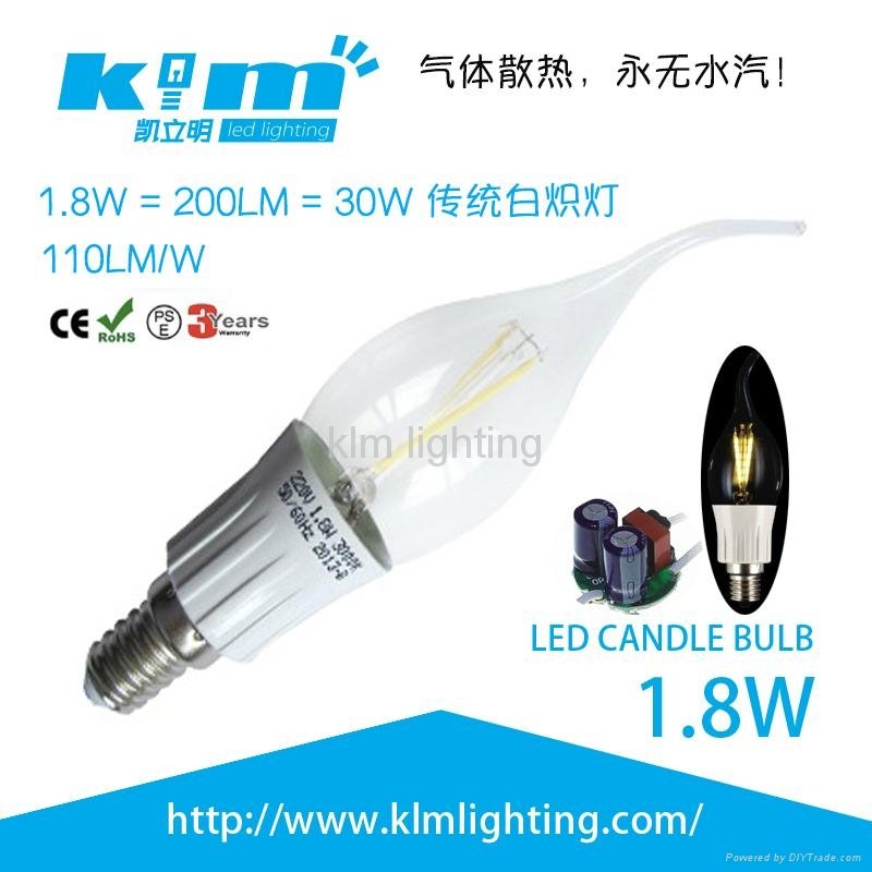 LED 1.8w COB Filament Candle Bulb 220v 2