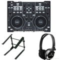 Hercules DJ 4-Set USB Controller & Interface w/L-Stand-S & Gemini Headphones 1