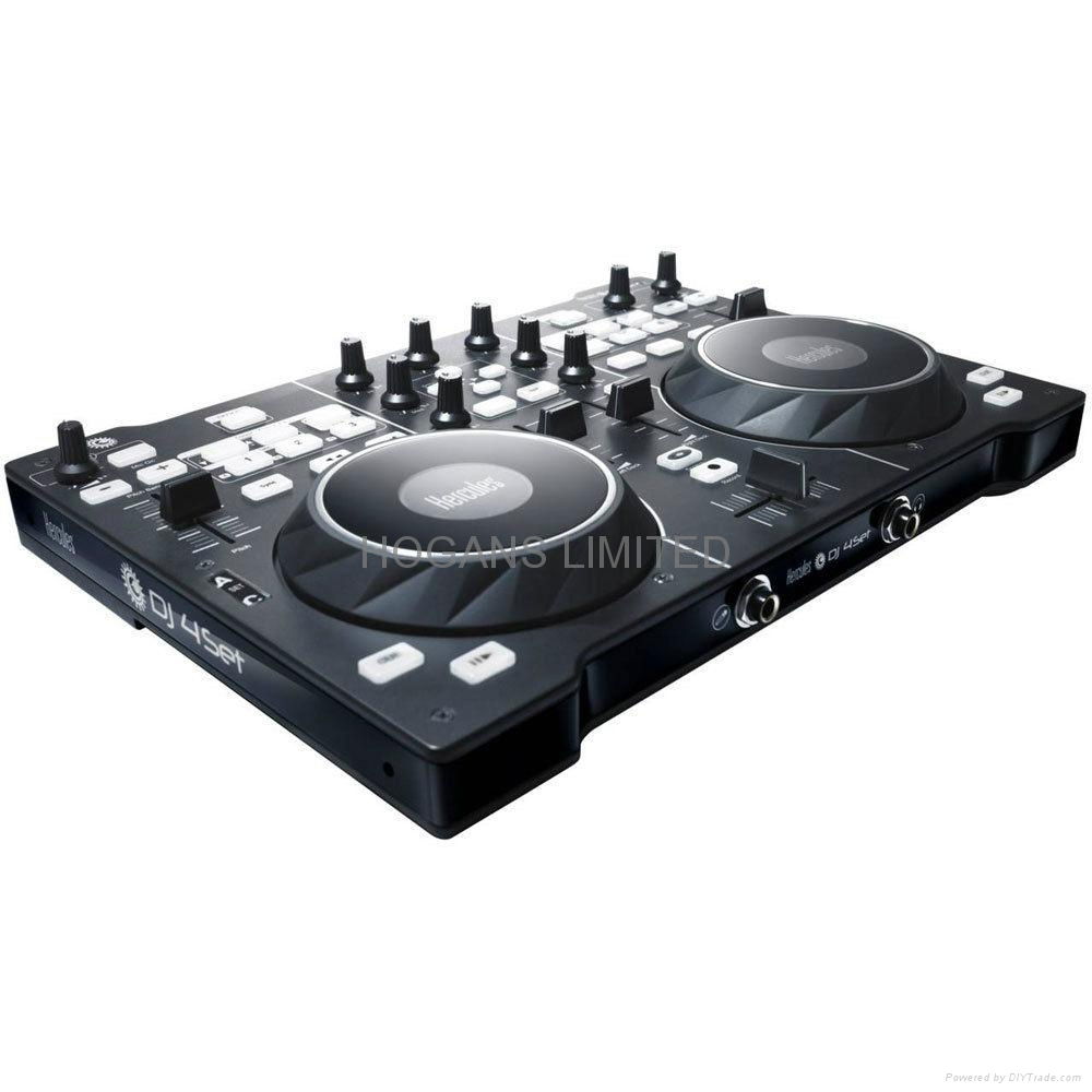 Hercules DJ 4-Set USB Controller & Interface w/L-Stand-S & Gemini Headphones 2