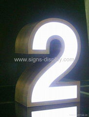 Stainless Steel Edge and Acrylic Letters