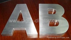  brushed stainless letters