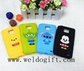 Super cute cartoon silicone phone cover soft hand feeling protect phone well 4