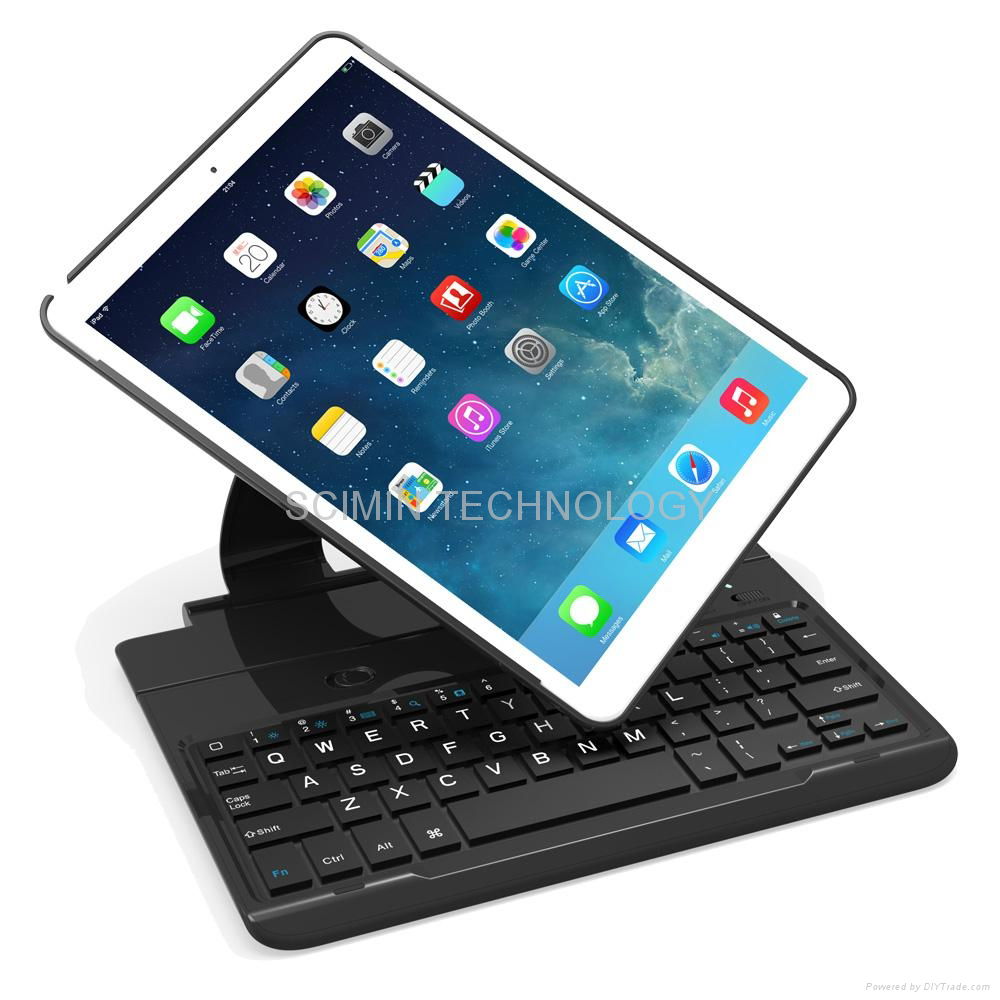 Rotatable Stand Plastic Case with Removable Bluetooth Keyboard for iPad Air  3