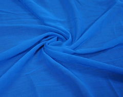 spun polyester high twist sheer voile fabric for scarf 50s 60s 80s