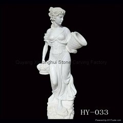 Garden natural marble carved statue