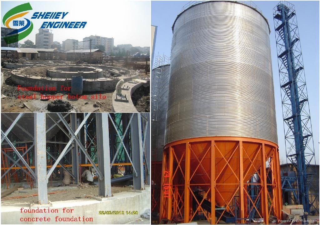Hopper bottom steel silo with grain storage for sale 3