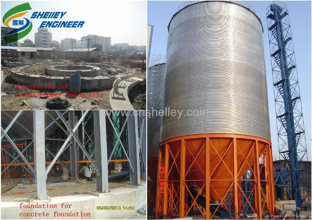 Gavlvanized steel silo with rice storage for sale  4