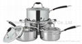 8pcs tri-ply cookware set