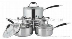 8pcs tri-ply cookware set