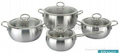 8pcs tri-ply cookware set