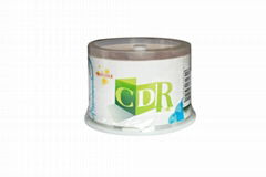 Blank CD-R up to 52x 700MB 80minutes playing time silver shiny with green color