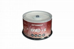 Blank DVD+/-R 16X Record speed 4.7GB storage capacity 120minutes playing time