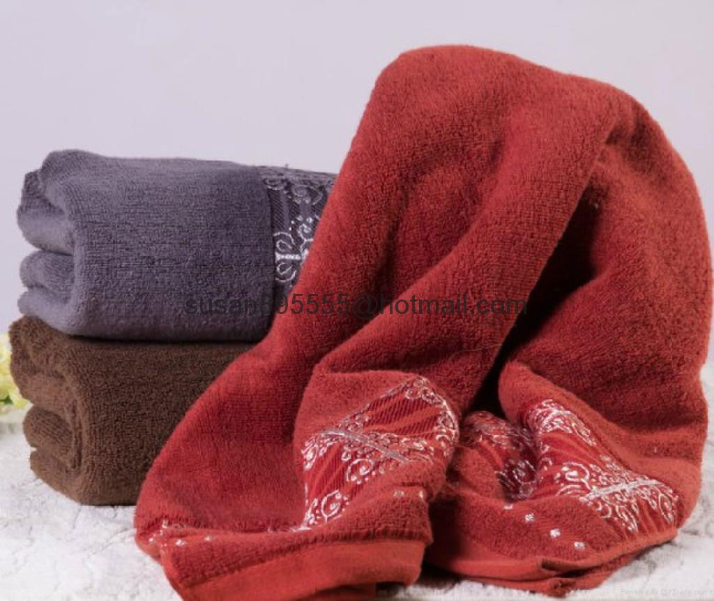 100% pure cotton jacquard bath towel printed 