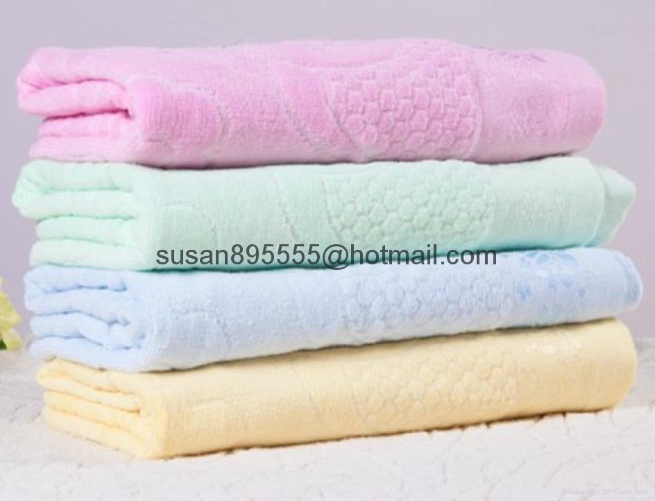 100% pure cotton jacquard bath towel printed  2