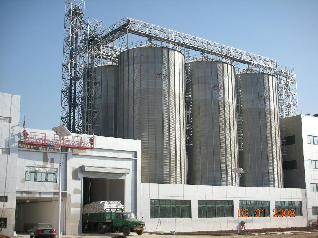 Flat bottom steel silo for grian storage 2