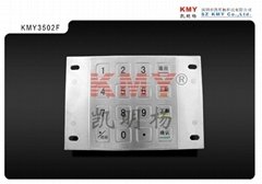 Interactive kiosk stainless steel IP65 metal keypad with 16 keys