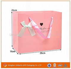 elegant simple paper bag with ribbon