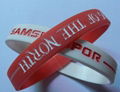 Debossed Fill Color Twin Silicone Wristbands  1