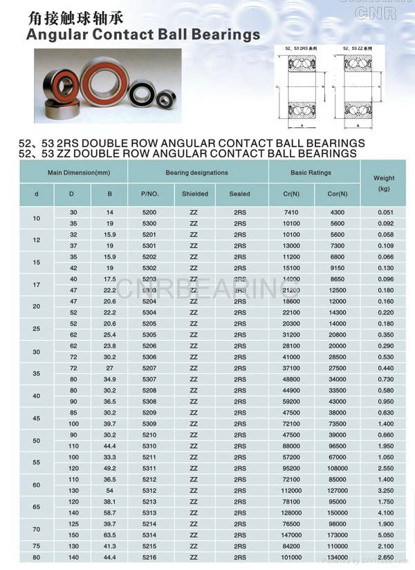 Andular Contact Ball Bearing