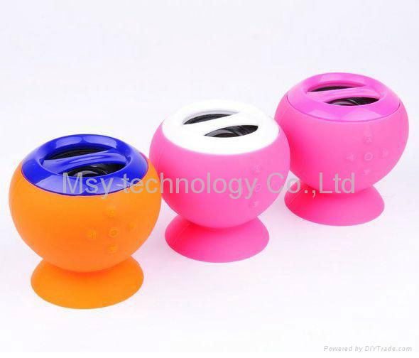 High quality Silicone sucker mushroom mini bluetooth speaker