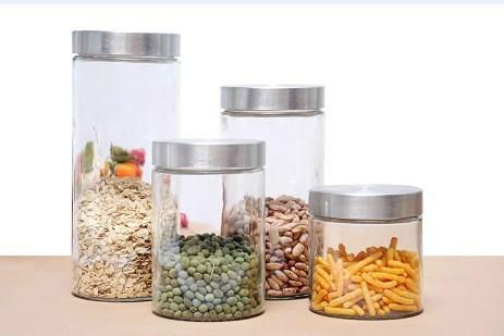 Big Glass Airtight Jar & Canister - Set of 4