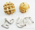 wooden puzzle and metal puzzle set 1