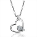 Heart Shape Crystal Plating Platinum