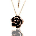 High Quality Black Rose Alloy Necklace