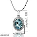 Plating Platinum Necklace With Shining Rhinestone 5