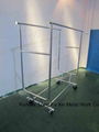 folding  double bar salesman rack 