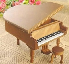Natural wood music box piano music box fine home furnishing