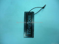 Black fashion paper hangtags for garment accessories  