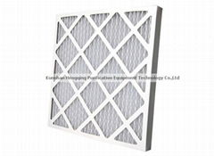 G4 cardboard disposable mini pleat panel pre air filters