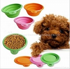 Convenient practical silicone folding dog bowl