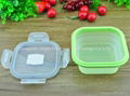 New design convenient silicone collapsible lunch box 2