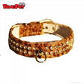 Leopard and Zebra Rhinestones Dog Collars 1