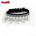 Pearl Crystal Necklace Velvet Dog Collars 3