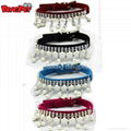 Pearl Crystal Necklace Velvet Dog Collars 5