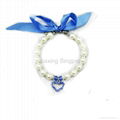 Crystal Pearl Dog Necklace 3