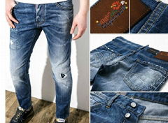 High quality Handsomely 100% Cutton Blue Jeans pants