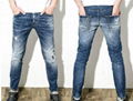 High quality Handsomely 100% Cutton Blue Jeans pants 2