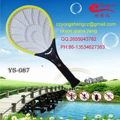 factory hot sale rechargeable electric with led fly swatter