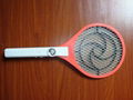 factory hot sale battery operated  electric with led mosquito fly swatter 2