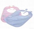 2013 New arrivals 100% cotton breathable eco-friendly baby bib 2 layer bibs