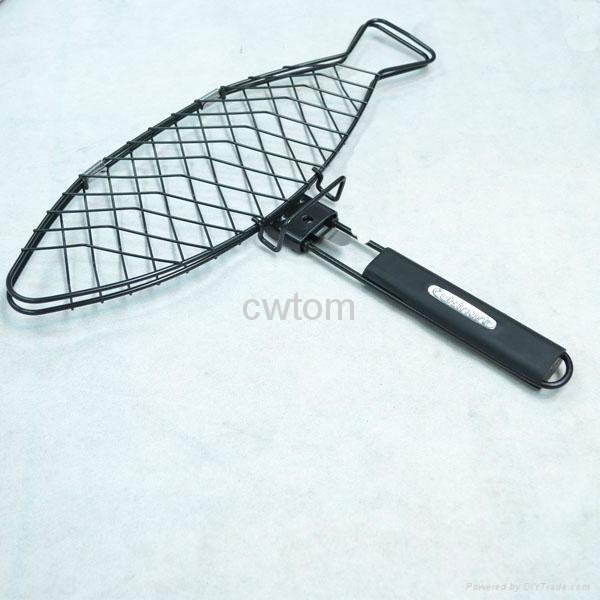 fish grilling basket with removable handle  3