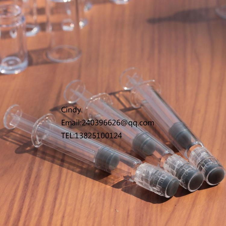 Syringe injector plastic bottle cosmetic