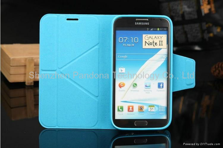 hot sell PU leather case with TPU for SUMSUNG  NOTE 2 2