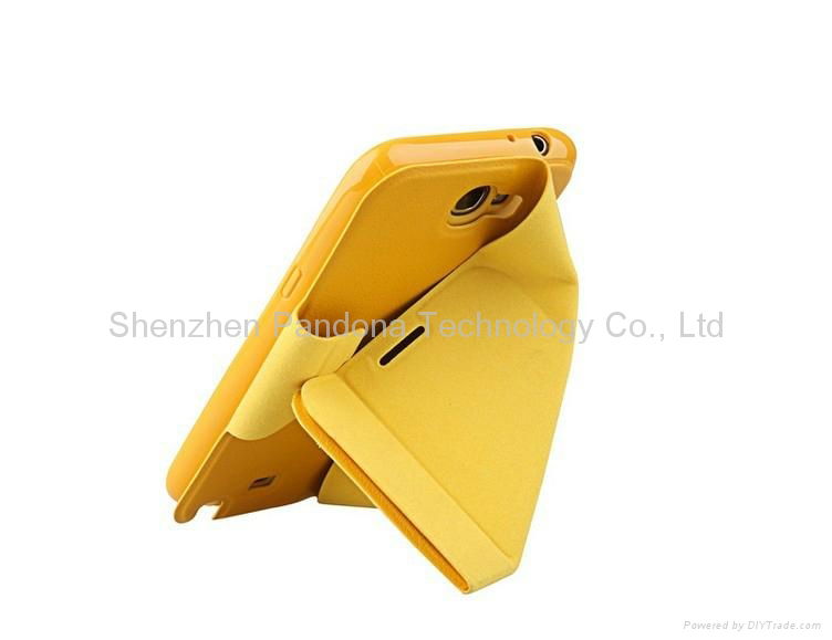 hot sell PU leather case with TPU for SUMSUNG  NOTE 2 3